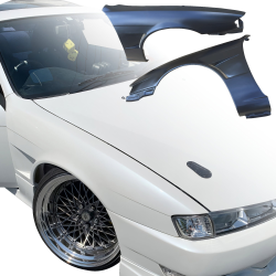 VSaero FRP MSPO Wide Body Fenders (front) 25mm for Nissan 240SX (S14) 1997-1998 image - 20