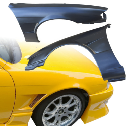 VSaero FRP MSPO Wide Body Fenders (front) 25mm for Nissan 240SX (S14) 1997-1998 image - 1