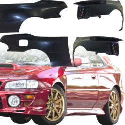 VSaero FRP MAT 22B Wide Body Fenders Set 4pc for Subaru Impreza (GC8) 1993-2001 > 2dr Coupe image - 2
