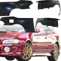 FRP MAT 22B Wide Body Fenders Set 4pc > Subaru Impreza (GC8) 1993-2001 > 2dr Coupe image - 2