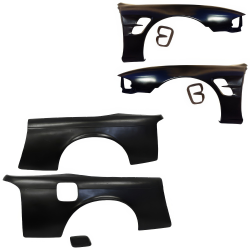 VSaero FRP SMAD Wide Body Fenders Set 30/30mm for Nissan 240SX (S14) 1995-1996 image - 1
