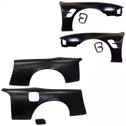 FRP SMAD Wide Body Fenders Set 30/30mm > Nissan 240SX (S14) 1995-1996 image - 1