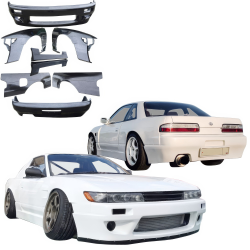 VSaero FRP TKYO v1 Wide Body Kit 9pc for Nissan Silvia (S13) 1989-1994 > 2dr Coupe image - 2