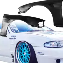 FRP TKYO v1 Wide Body Fenders (front) 30mm > Nissan 240SX (S14) 1995-1996 image - 1