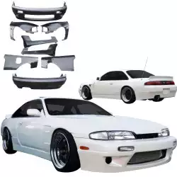 FRP TKYO v1 Wide Body Kit 8pc > Nissan 240SX (S14) 1995-1996 image - 4