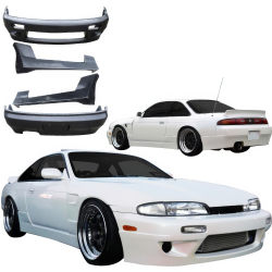 VSaero FRP TKYO v1 Body Kit 4pc for Nissan 240SX (S14) 1995-1996 image - 2