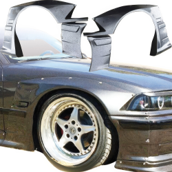 VSaero FRP TKYO Wide Body Fender Flares (front) 4pc 50mm for BMW 318i 325i (E36) 1992-1998 > 2dr Coupe image - 1