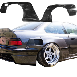 VSaero FRP TKYO Wide Body Fender Flares (rear) 2pc 70mm for BMW 318i 325i (E36) 1992-1998 > 2dr Coupe image - 1
