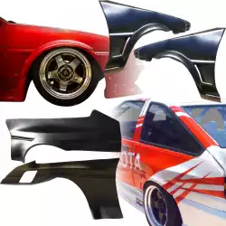 FRP ORI Wide Body Fenders Set 4pc 20/40mm > Toyota Corolla (AE86) Trueno 1984-1987 > 3dr Hatch image - 2