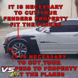 FRP TKYO Wide Body Fender Flares (front) 4pc 20mm > BMW M3 (E46) 2002-2005 > 2dr Coupe image - 9