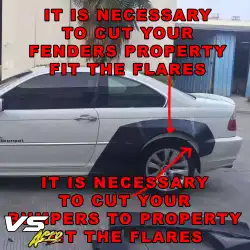 FRP TKYO Wide Body Fender Flares (rear) 60mm > BMW M3 (E46) 2002-2005 > 2dr Coupe image - 10