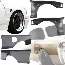 FRP TKYO v1 Wide Body Fender Set 4pc 30/30mm > Nissan 240SX (S14) 1995-1996 image - 2