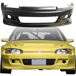 VSaero FRP TKYO Wide Body Front Bumper for Honda Civic EG 1992-1995 > 3dr Hatchback image - 18