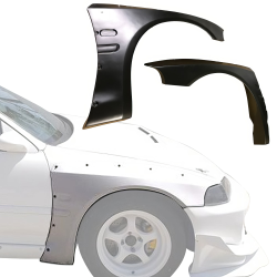 VSaero FRP TKYO Wide Body Fender Flares (front) 40mm for Honda Civic EG 1992-1995 > 3dr Hatchback image - 21