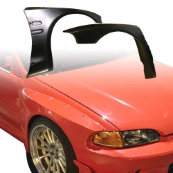VSaero FRP TKYO Wide Body Fender Flares (front) 40mm for Honda Civic EG 1992-1995 > 3dr Hatchback image - 1