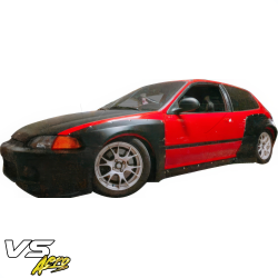 VSaero FRP TKYO Wide Body Fender Flares (front) 40mm for Honda Civic EG 1992-1995 > 3dr Hatchback image - 16