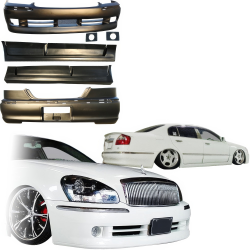 VSaero FRP JPRO Body Kit 10pc for Infiniti Q45 F50 Cima President 2002-2004 image - 3