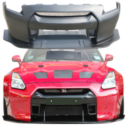 VSaero FRP LBPE v1 Wide Body Front Bumper w Lip for Nissan GT-R GTR (R35) 2009-2017 image - 1