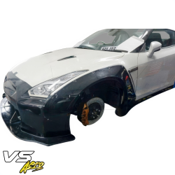 VSaero FRP LBPE v1 Wide Body Fender Flares (front) 4pc for Nissan GT-R GTR (R35) 2009-2017 image - 23