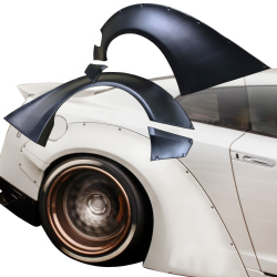 VSaero FRP LBPE v1 Wide Body Fender Flares (rear) 4pc for Nissan GT-R GTR (R35) 2009-2017 image - 16