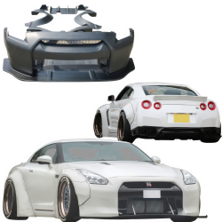 VSaero FRP LBPE v1 Wide Body Kit 13pc for Nissan GT-R GTR (R35) 2009-2017 image - 6