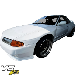 VSaero FRP TKYO Wide Body Fender Flares (front) 4pc 40mm for Nissan Skyline (R32) GTR 1990-1994 > 2dr Coupe image - 14