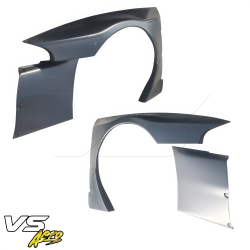 VSaero FRP TKYO Wide Body Fender Flares (front) 4pc 40mm for Nissan Skyline (R32) GTR 1990-1994 > 2dr Coupe image - 8