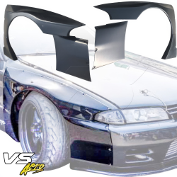 VSaero FRP TKYO Wide Body Fender Flares (front) 4pc 40mm for Nissan Skyline (R32) GTR 1990-1994 > 2dr Coupe image - 10