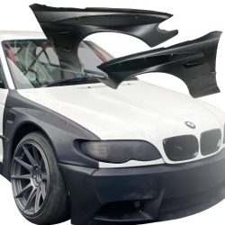 VSaero FRP TKYO V1 Wide Body Fender Flares (front) for BMW 325i 330i (E46) 2002-2005 > 4dr Sedan image - 26
