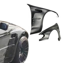 VSaero FRP TKYO V1 Wide Body Fender Flares (front) for BMW 325i 330i (E46) 2002-2005 > 4dr Sedan image - 1