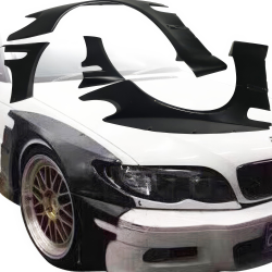 VSaero FRP TKYO V2 Wide Body Fender Flares (front) for BMW 325i 330i (E46) 2002-2005 > 4dr Sedan image - 18
