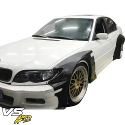 VSaero FRP TKYO V2 Wide Body Fender Flares (front) for BMW 325i 330i (E46) 2002-2005 > 4dr Sedan image - 19