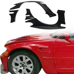 VSaero FRP TKYO V2 Wide Body Fender Flares (front) for BMW 325i 330i (E46) 2002-2005 > 4dr Sedan image - 1