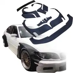 FRP TKYO V2 Wide Body Kit w Wing > BMW 325i 330i (E46) 2002-2005 > 4dr Sedan image - 2