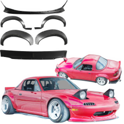 VSaero FRP TKYO Wide Body Kit w Wing 6pc for Mazda Miata MX-5 (NA) 1990-1997 image - 3