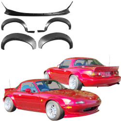 VSaero FRP TKYO Wide Body Kit w Wing 6pc for Mazda Miata MX-5 (NA) 1990-1997 image - 1