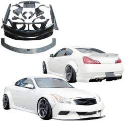 VSaero FRP LBPE Wide Body Kit w Wing for Infiniti G37 Coupe 2008-2015 > 2dr Coupe image - 3