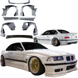 FRP TKYO Wide Body Kit 12pc w Wing > BMW 318i 325i (E36) 1992-1998 > 2dr Coupe image - 2