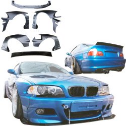 VSaero FRP TKYO Wide Body Kit 8pc for BMW 325Ci 330Ci (E46) 1999-2001 > 2dr Coupe image - 2