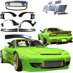VSaero FRP TKYO Wide Body Kit w Wing 12pc for Mazda RX-7 (FD3S) 1993-1997 image - 4