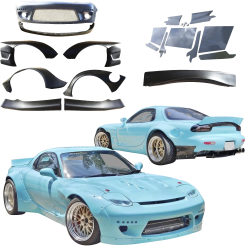 VSaero FRP TKYO Wide Body Kit w Wing 12pc for Mazda RX-7 (FD3S) 1993-1997 image - 1
