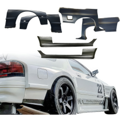 VSaero FRP TDES RAME Wide Body Fender Set 6pc for Mazda RX-7 (FC3S) 1986-1992 image - 1
