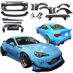VSaero FRP TKYO v2 Wide Body Kit w Wing 20pc for Scion FR-S (ZN6) 2013-2016 image - 2