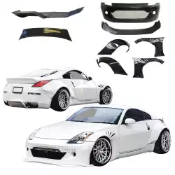 FRP TKYO Wide Body Kit w Wing 10pc > Nissan 350Z (Z33) 2003-2008 image - 3