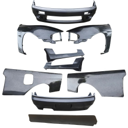 VSaero FRP TKYO v1 Wide Body Kit w Wing 9pc for Nissan 240SX (S14) 1995-1996 image - 1