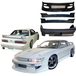 VSaero FRP WOR9 Body Kit 4pc for Nissan Silvia (S13) 1989-1994 > 2dr Coupe image - 3