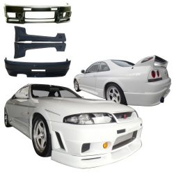 VSaero FRP NISM 400R Body Kit 4pc for Nissan Skyline (R33) GTS 1995-1998 > 2dr Coupe image - 3