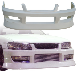 VSaero FRP FKON Front Bumper (late club-s) for Nissan Laurel (C35) 1998-2002 image - 5