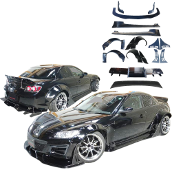 VSaero FRP TKYO Wide Body Kit w Wing for Mazda RX-8 (SE3P) 2009-2011 image - 6