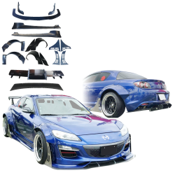 VSaero FRP TKYO Wide Body Kit w Wing for Mazda RX-8 (SE3P) 2009-2011 image - 1
